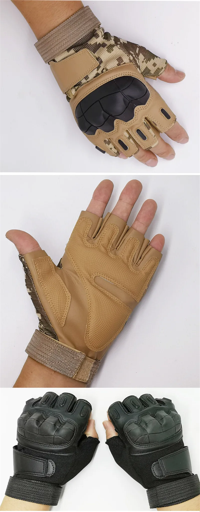 Тактические перчатки половина дышащего пальца военный боец для охоты стрельбы страйкбола Пейнтбол ПОЛИЦИЯ перчатки без пальцев для женщин и мужчин