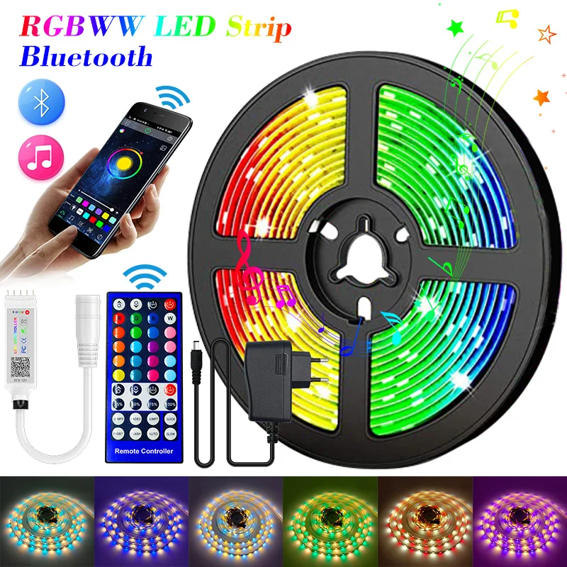 Aliexpress Led Ruban 30M 20M Bluetooth RGBWW RVB LED Bande 15M 5050 DC 12V Ruban LUMIÈRE LED