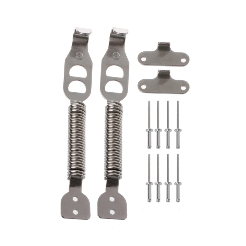 Stainless Bonnet Springs Clips Hood Panel Race Rally Pair Lock for IMPREZA EJ18 engine cover bonnet hood pins kit