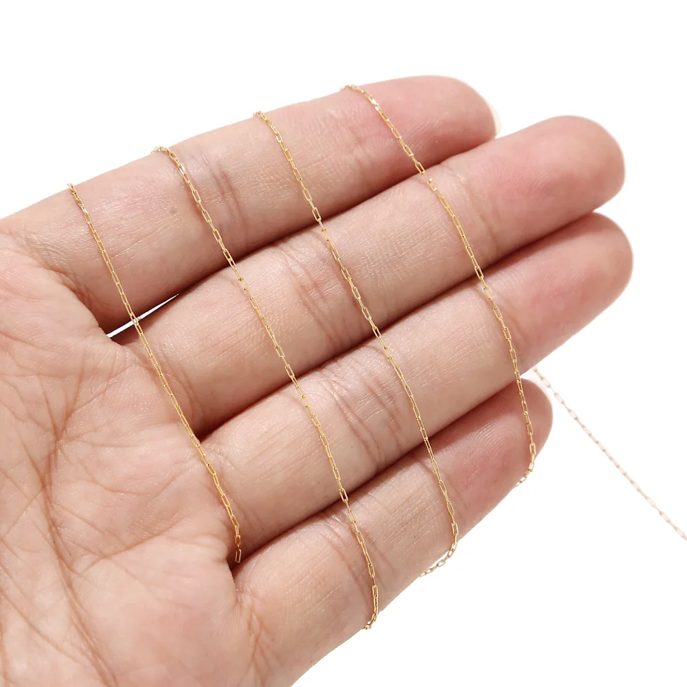 10M/lot Gold Silver Color Stainless Steel 0.25mm Width Link Chains Neckalce DIY Jewelry Making Findings Ultra-thin Top Quality