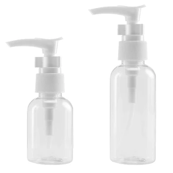 

12Pcs 50ml 100ml Plastic Press Pump Spray Lotion Bottles Cosmetic Sample Containers Travel Liquid Cream Fill Vial