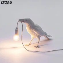 Скандинавский дизайнерский птичий светильник, настольные лампы для гостиной, Мультяшные подарки для детской комнаты, для учебы, домашнего декора, художественный светодиодный светильник, светильники