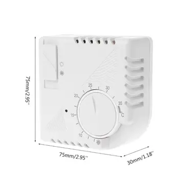 

Universal Room Thermostat Energy Save Mechanical Temperature Controller w Switch 35ED