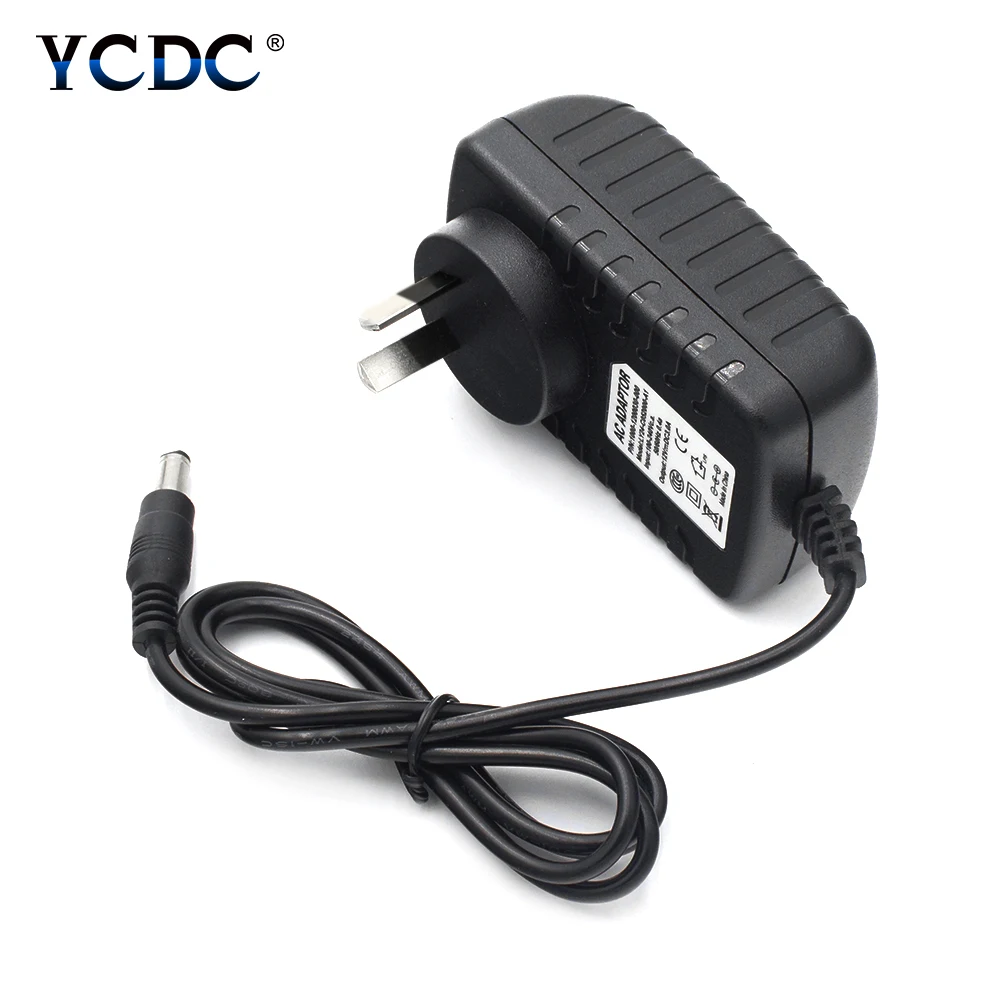 Практичный источник питания DC 12 V 3A адаптер питания AC 100 V-240 V к DC 12 V зарядное устройство UK/AU/US/EU вилка черный корпус ABS