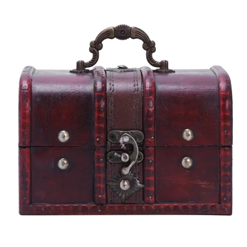 

Multi Vintage Jewelry Necklace Bracelet Gifts Box Storage Organizer Wooden Cases Size:16*11.5*10.2cm Types:Types 2