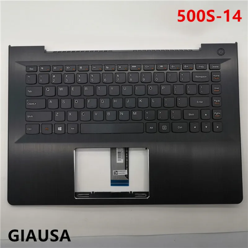 Для lenovo Ideapad 500S-14 500S-14ISK S41-70 Клавиатура США Белый Упор для рук черный корпус 5CB0H71431