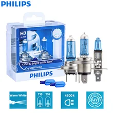Philips Crystal Vision H1 H4 H7 H11 HB2 HB3 HB4 9003 9005 9006 12V CV 4300K яркий белый автомобильный галогенный головной светильник (двойной) Philips Crystal Vision H1 H4 H7 H11 HB2 HB3 HB4 9003 9005 9006 12V CV 4300K яркий белый автомобильный галогенный головной светильник (двойной)