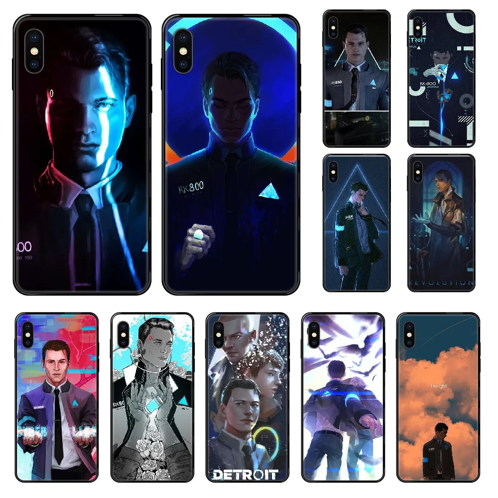

Game Detroit Become Human Phone case For iphone 4 4s 5 5S SE 5C 6 6S 7 8 plus X XS XR 11 PRO MAX 2020 black trend back silicone