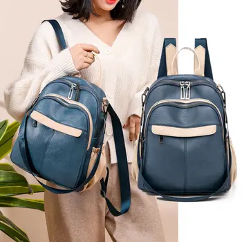 

Women Mini Backpack PU Leather Shoulder School Rucksack Ladies Girls Travel Bag Anti-Theft Rucksack School Travel Shoulder Bag