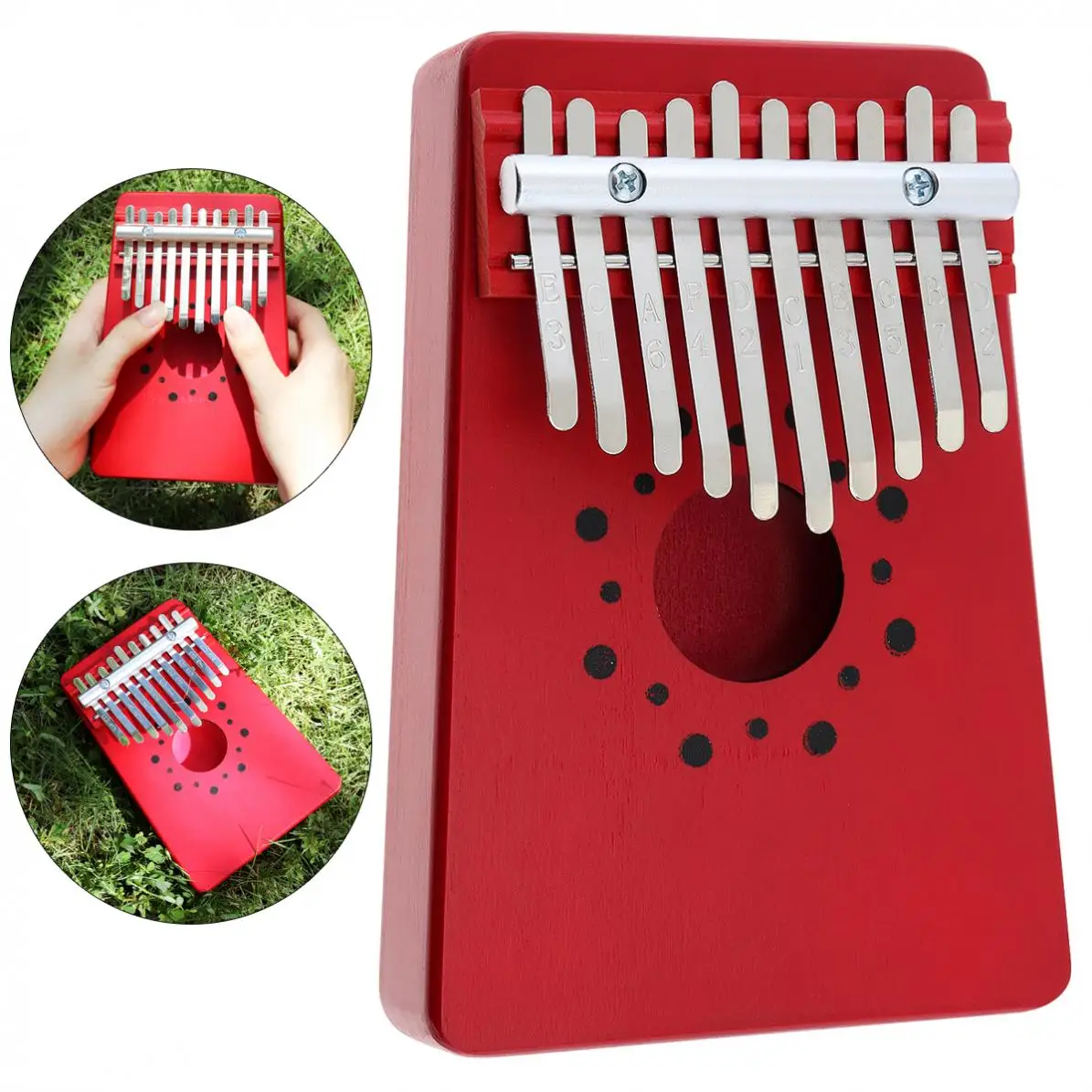 

SLADE 10 Key Kalimba Pine Thumb Piano Mbira Mini Keyboard with Tone Sticker