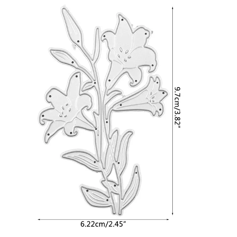 

Lily Flower Metal Cutting Dies Stencil DIY Scrapbooking Album Stamp Paper Card Embossing Crafts Decor
