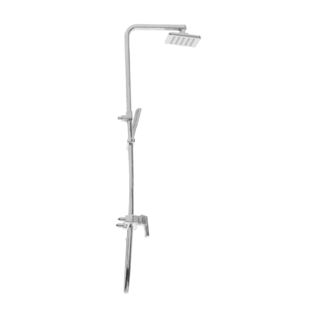 Silver Miniature Furniture Shower Head Tool For 1/12 Dollhouse Accessory