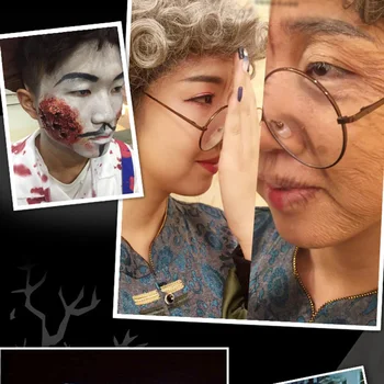 

1 Bottle Makeup Liquid Latex Halloween Mask Old Age Wrinkle Makeup Latex for Performance Cosplay