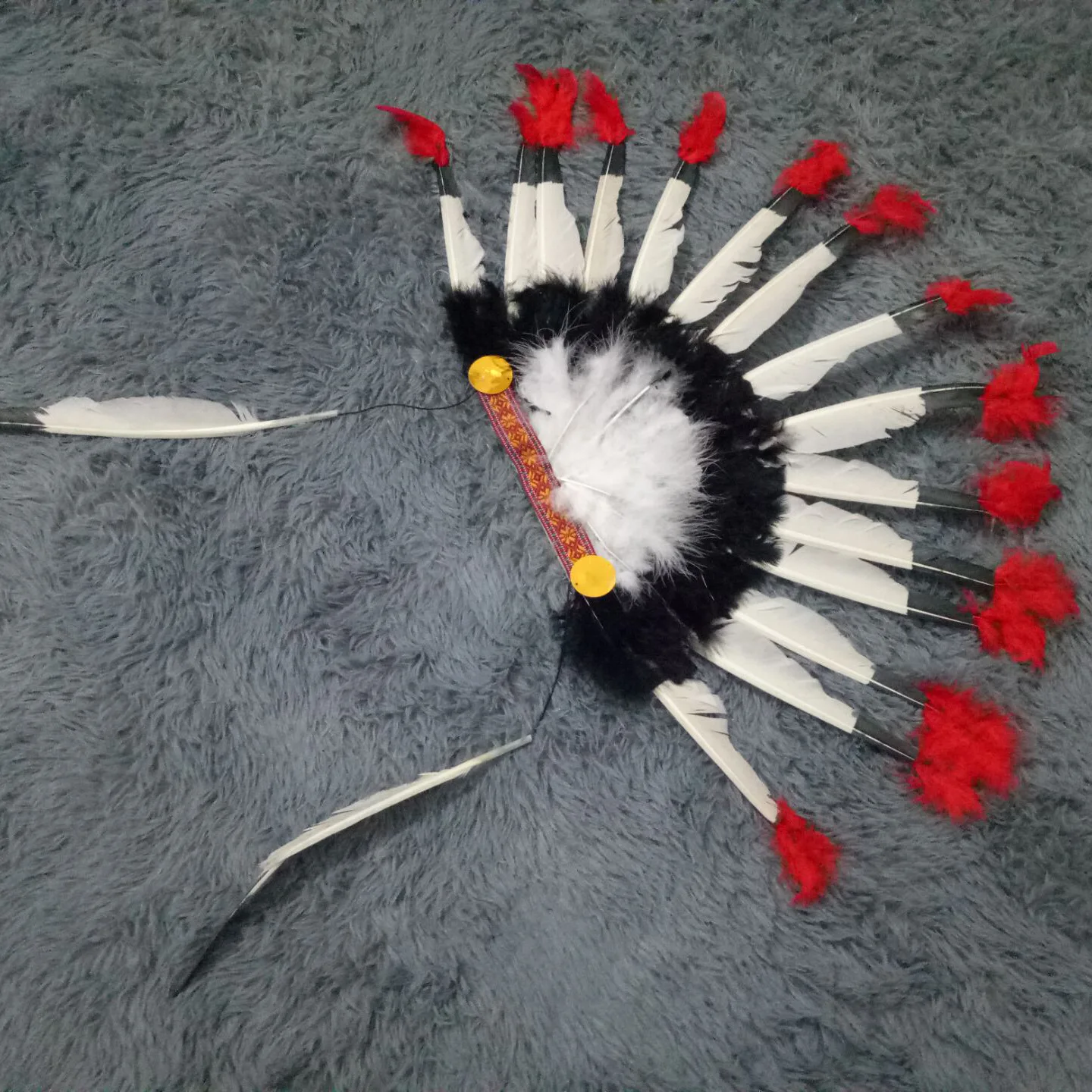 Halloween Cosplay Props Feather Headwear Indian Headdress Emirates Cap Adult Children Performance Wearing