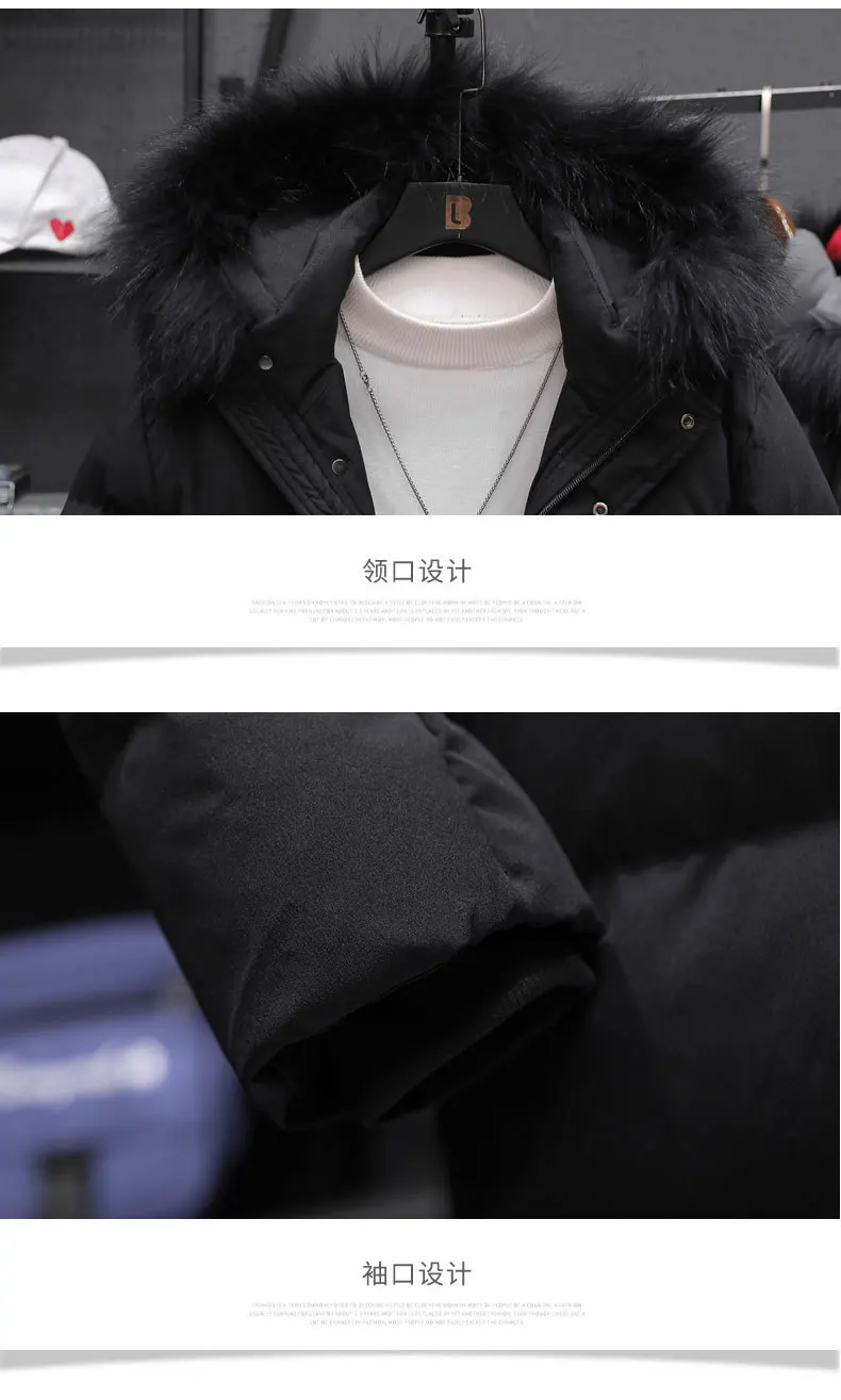 Cotton-padded Clothes MEN'S Coat Winter New Style Plus-sized down Jacket Cotton-padded Clothes Korean-style Thick Mid-lengt