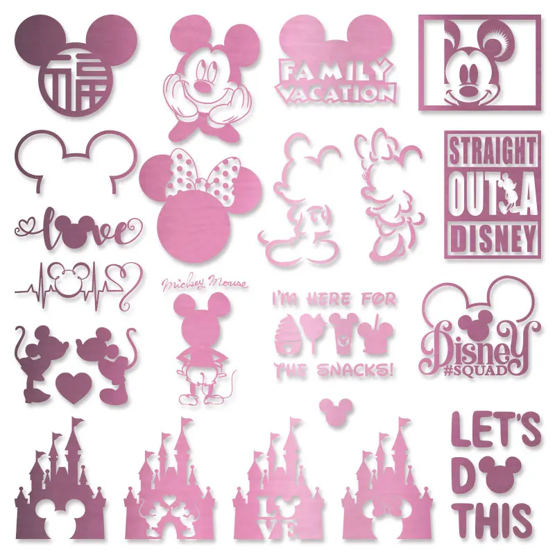 Rose-Gold-Disney-Stickers-Heat-Vinyl-Ironing-Stickers-Decor-Cloth ...