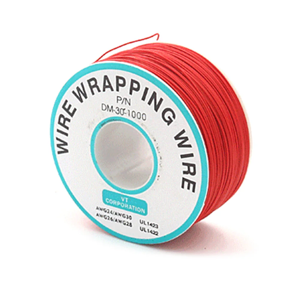 Red 820 футов 30AWG один драйвер кабельный рулон ПВХ изоляция для мониторов антиоксидант Луженая Медь обмоточный провод PCB тест воздушная линия - Цвет: Red