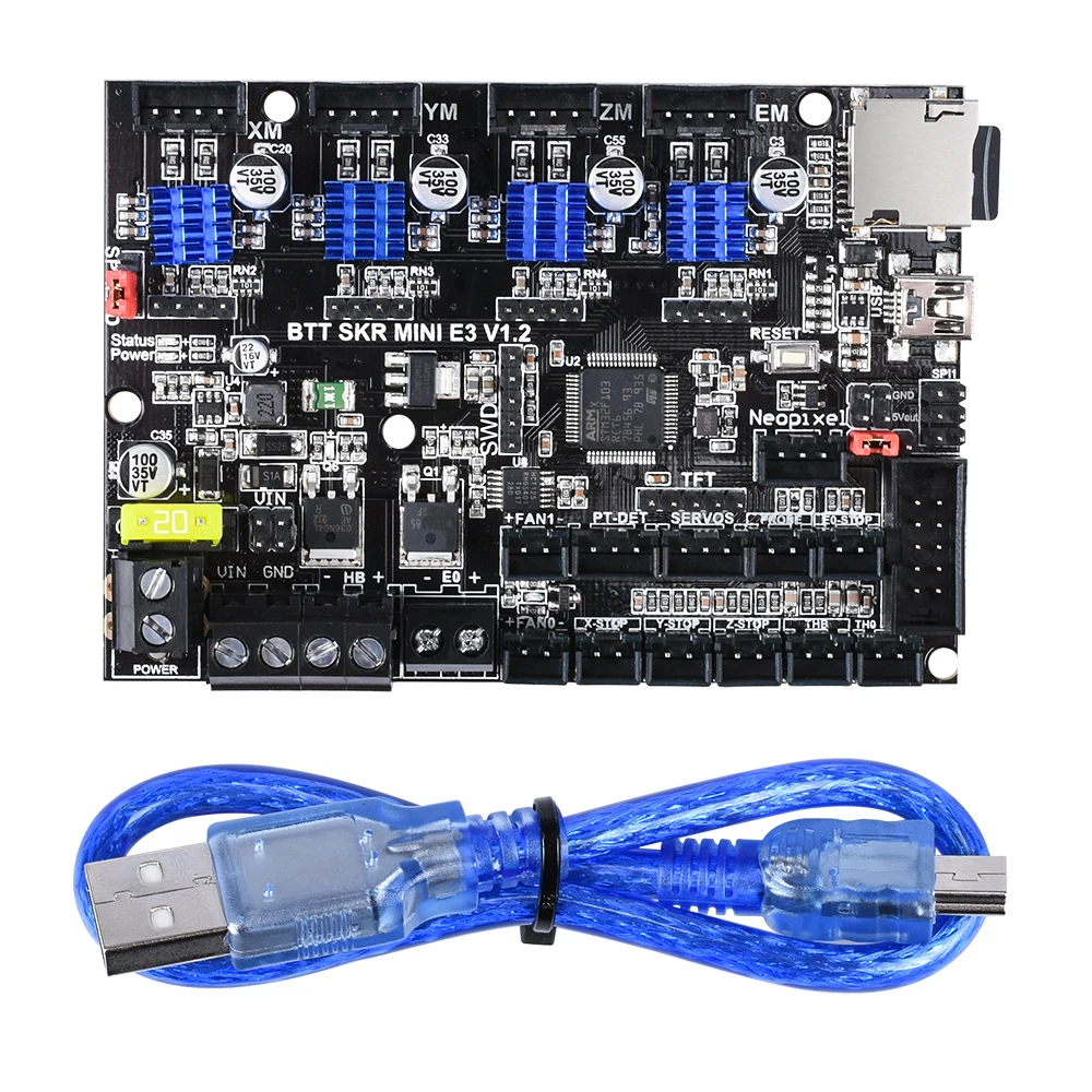 BIGTREETECH SKR MINI E3 V1.2 Motherboard Integrated TMC2209 UART 32Bit for Ender3 3D Printer Control Board RGB Panel VS SKR V1.3