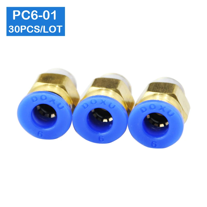 HOHE QUALIT&Auml;T 30 st&uuml;cke BSPT PC6-01, 6mm bis 1/8 "Pneumatische Anschl&uuml;sse m&auml;nnlichen gerade one-touch-armaturen