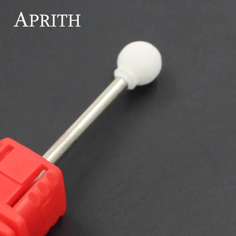 APRITH 1 шт., керамический камень, сверло для ногтей, корунд, заусенцы для кутикулы, чистящие фрезы для маникюра, аксессуары для ногтей, инструменты для ногтей - Цвет: White