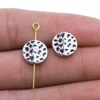 

Wholesale Jewelry Lots Antique Silver Color 11mm Bead Pendant Charm Handmade Jewelry 150 Pieces