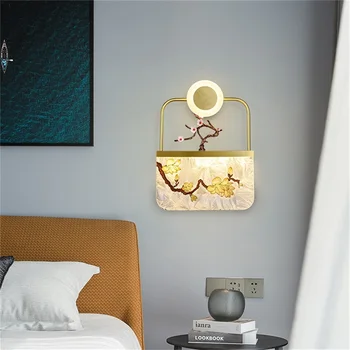 OUTELA Creative Pattern Wall Sconces Lights Contemporary LED Brass Lamps Fixtures for Home Bedside 5