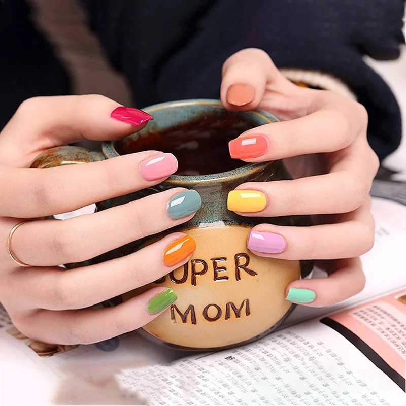 24 шт. накладные матовые ногти из АБС пластика короткие круглые украшения для