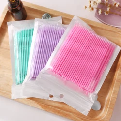 100 PCS Disposable Cotton Swab Eyelash Extension Tools Mascara Applicator Brush lashes Extension Makeup Applicator Remove Tool