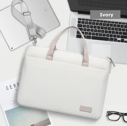 Stylish Laptop Sleeve Bag with Shoulder Strap - 13 - 14 inch (GRAY)