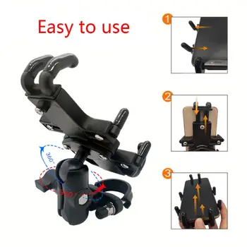 

Motorcycle Bicycle Motor Bike Phone Navigation Holder Support handlebar Rearview Mirror Mount Clip Bracket for Mobile CellPhone