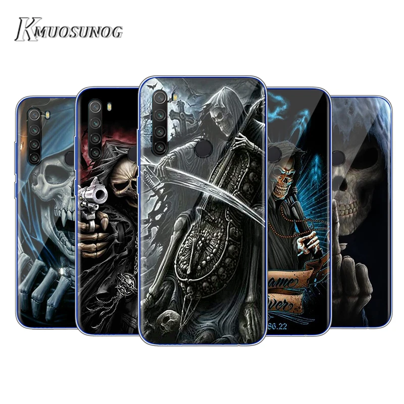 

Transparent Silicone Cover Grim Reaper Skull Skeleton For Xiaomi Redmi Note 9 9S Max 8T 8 7 6 5 Pro 5A 4X 4 Phone soft Case