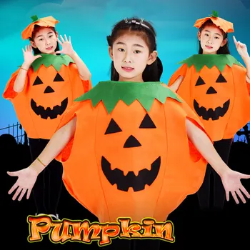 

Cute Halloween Pumpkin Dress for Kids Adults Game Performance Costume Party Cosplay Clothing A66