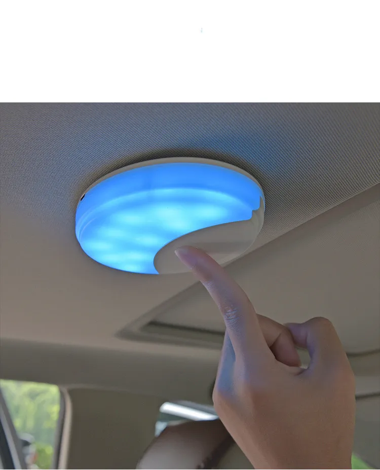 

1 шт. Сенсорный Тип потолочный Магнитный светильник Автомобильная крыша автомобильное обесцвечивание USB Перезаряжаемый светодиодный портативный беспроводной светильник для чтения