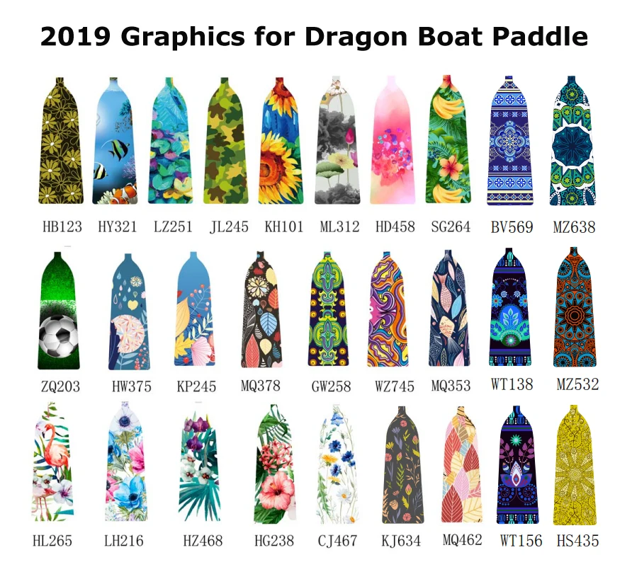 2019 Graphics for Dragon Boat Paddle