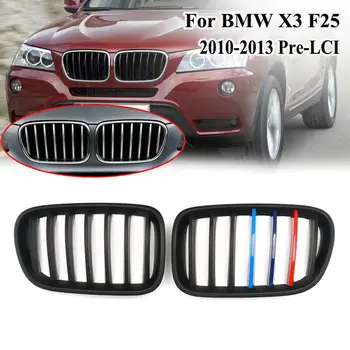 

Car accessries car Front Kidney Hood Grille Matte Black M Color Replacement Racing Grills for BMW X3 F25 2011 2012 2013 Pre-LCI