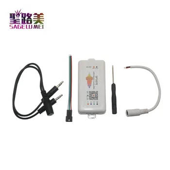 

SP107E DC5-24V Bluetooth LED Music Controller RGB SPI LED Controller by phone APP for WS2812 SK6812 APA102 LPD8806 strip lights