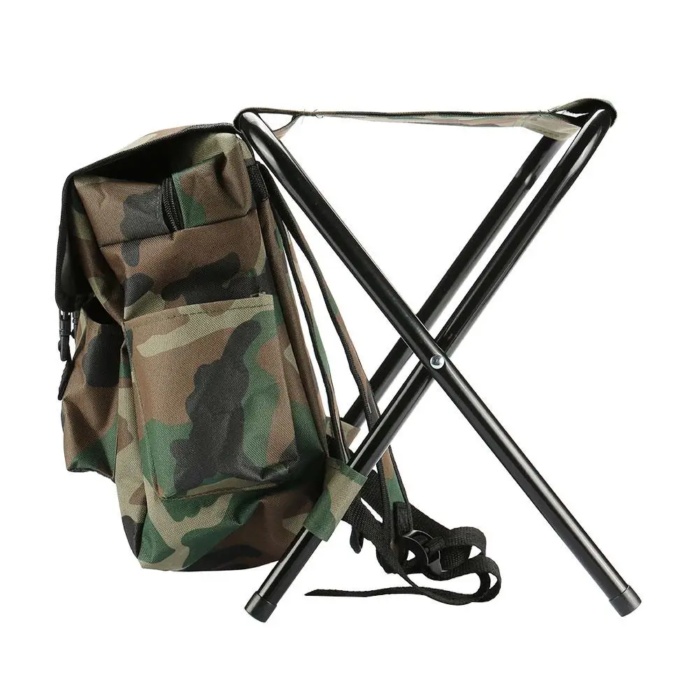 Складной туристический табурет для кемпинга, портативный рюкзак со стулом для рыбалки