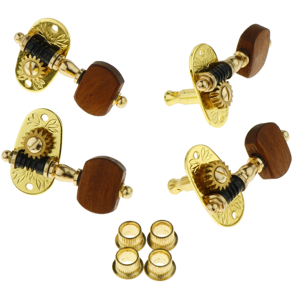 

1 Pack 2R2L Rosewood Knob Ukulele Uke Tuning Pegs Machine Heads String Instrument Accessory