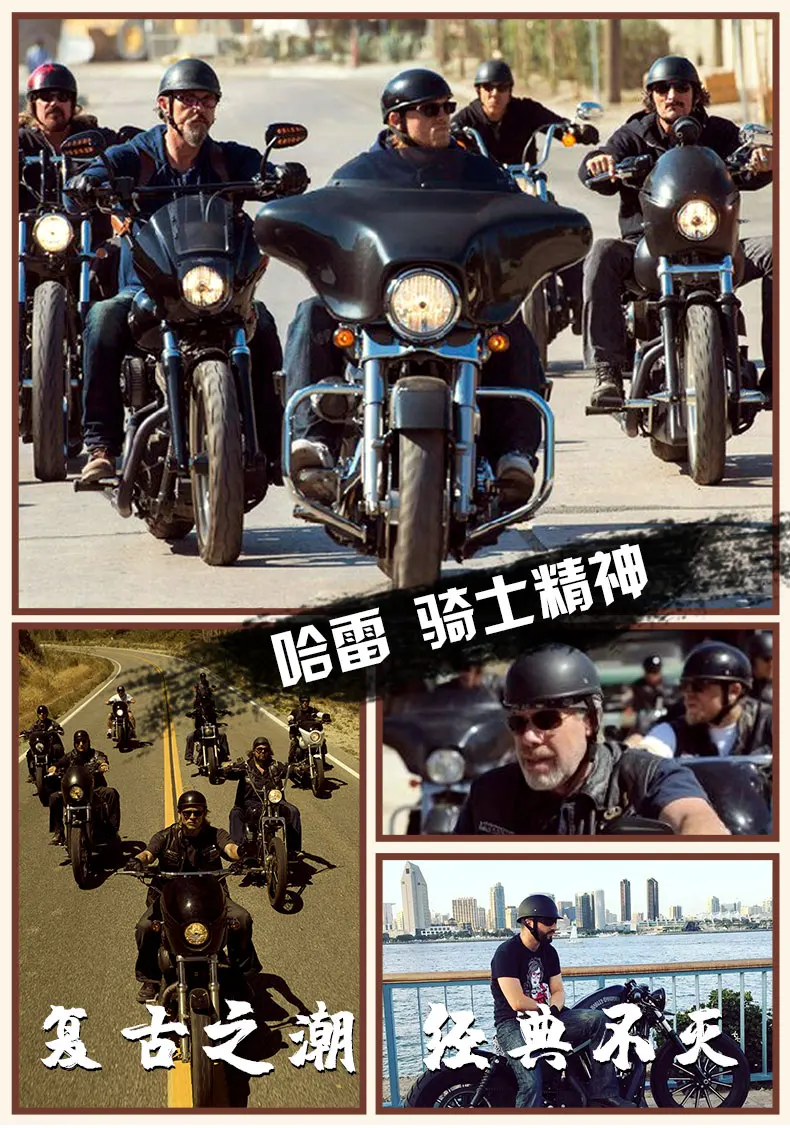 Осень GXT Половина лица moto rcycle шлем принц Ретро мото rbike скуте шлемы из ABS Размер M L XL XXL Череп Мото