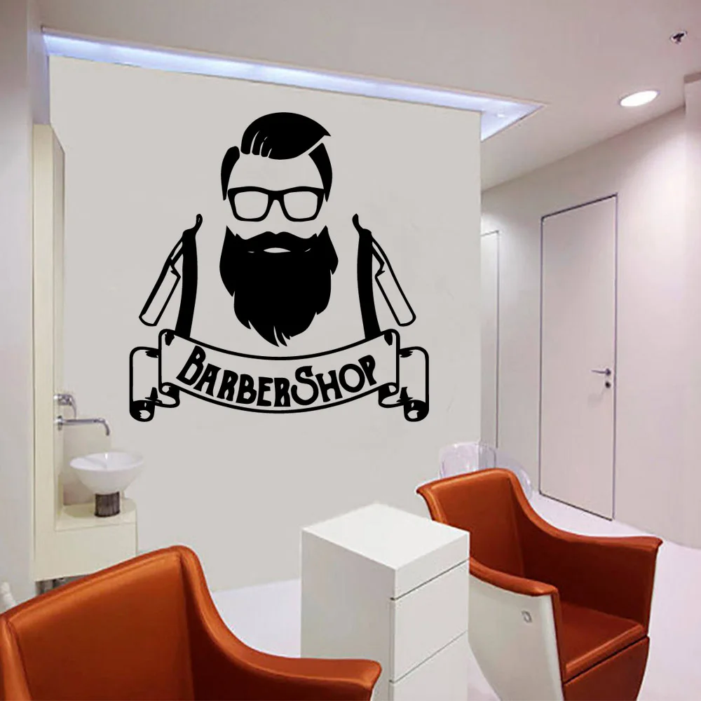 Creative Beauty Salon Wall Stickers Barber Shop Spa Sticker Home Decor For Commercial District Decoration Accessories