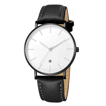 

Top Brand Simple Men Watch Leather Strap Quartz WristWatches Male Creativity Calendar Watches Clock Relogio Masculino C324