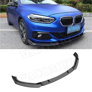 

3 PCS Front Lip Spoiler for BMW 1 Series F20 sedan Base 118i 120i 125i 2017 2018 ABS Black Head Bumper Shovel Car Styling