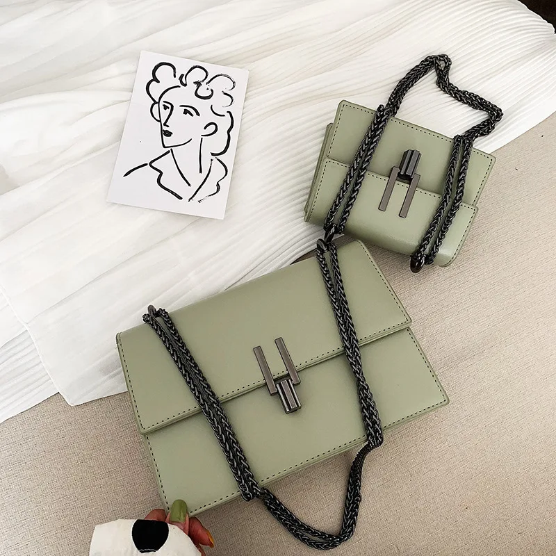 

JIULIN 2019 new tide (size) simple chain bag Joker shoulder slung small square bag