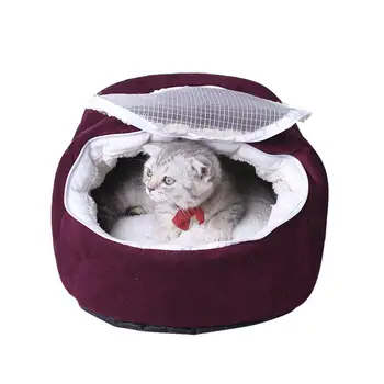

DishyKooker Dual Use Soft Plush Dog Cat Bed Dog Kennel Pet House for Puppy Dogs Cat Small Animals Mat