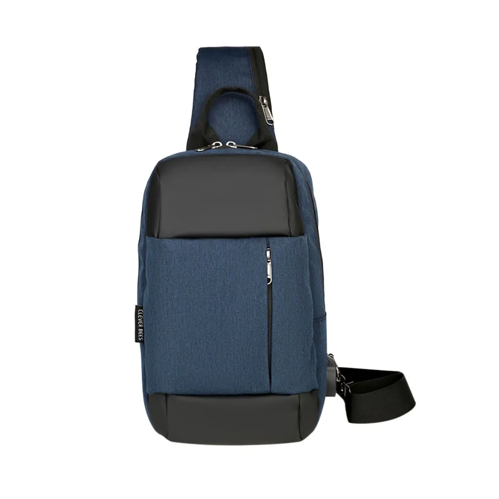 Adjustable Buckle Strap Men Shoulder Multi-Function Mobile Phone Bag Small Outdoor Sports Bag Chest Bag Unisex Nylon Package