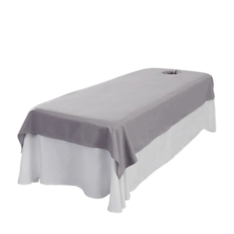 1Pcs Plain Beauty Salon Bedding Sheets SPA Massage Anti-shrink Soft Touching Skin-friendly Bedding Table Cover With/no Hole 4