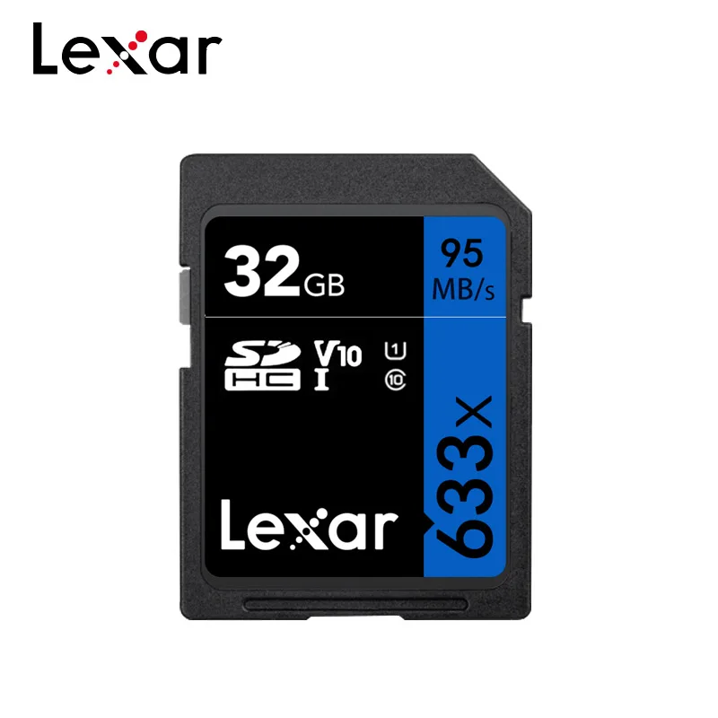 Оригинальная карта памяти Lexar 633x32 Гб 128 класс 10 UHS I высокая скорость 95 м/с 64 U3 V30 SD