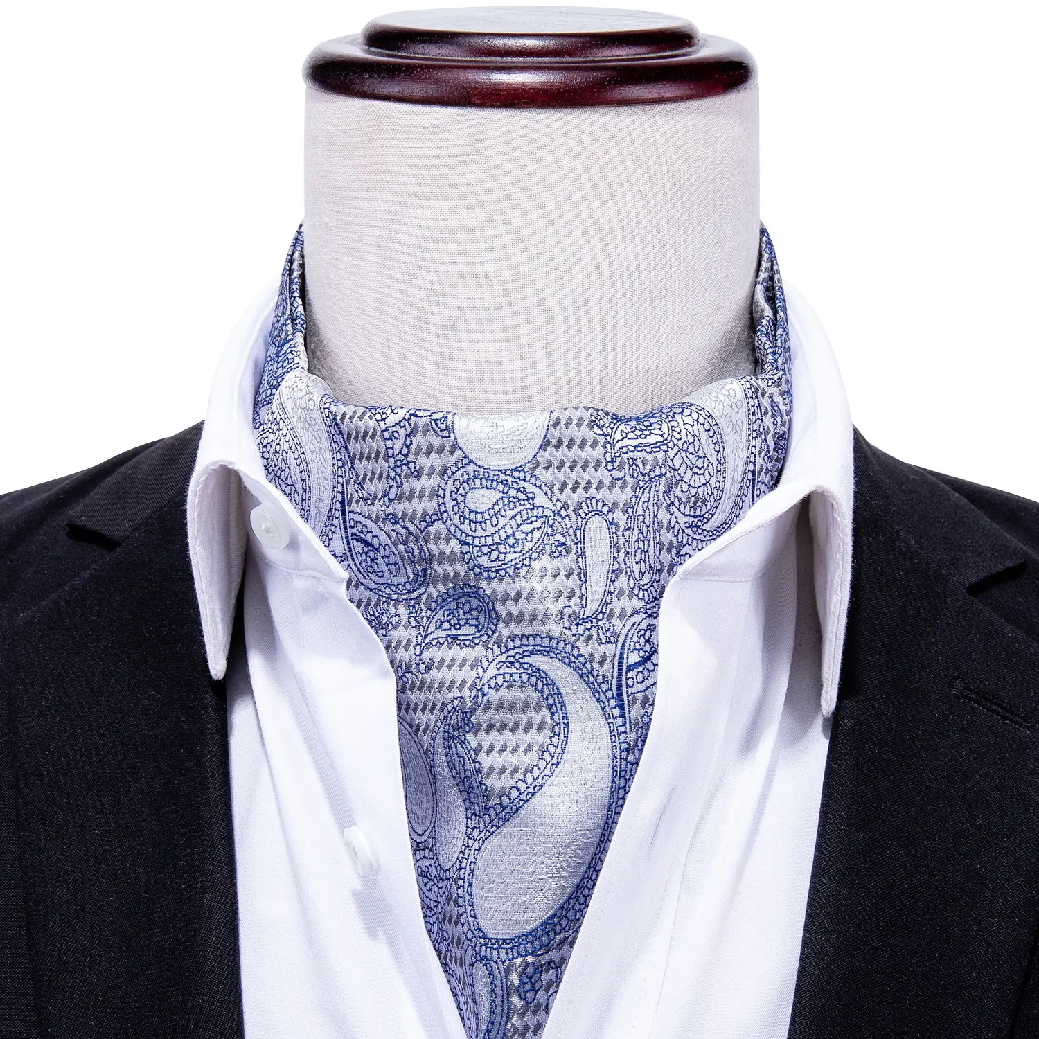 Шелковый Золотой Аскот галстук для мужчин Галстук Набор Цветочный Королевский Аскот формальный галстук платок запонки для нежных мужчин свадьба Барри. Ван - Цвет: AS-021