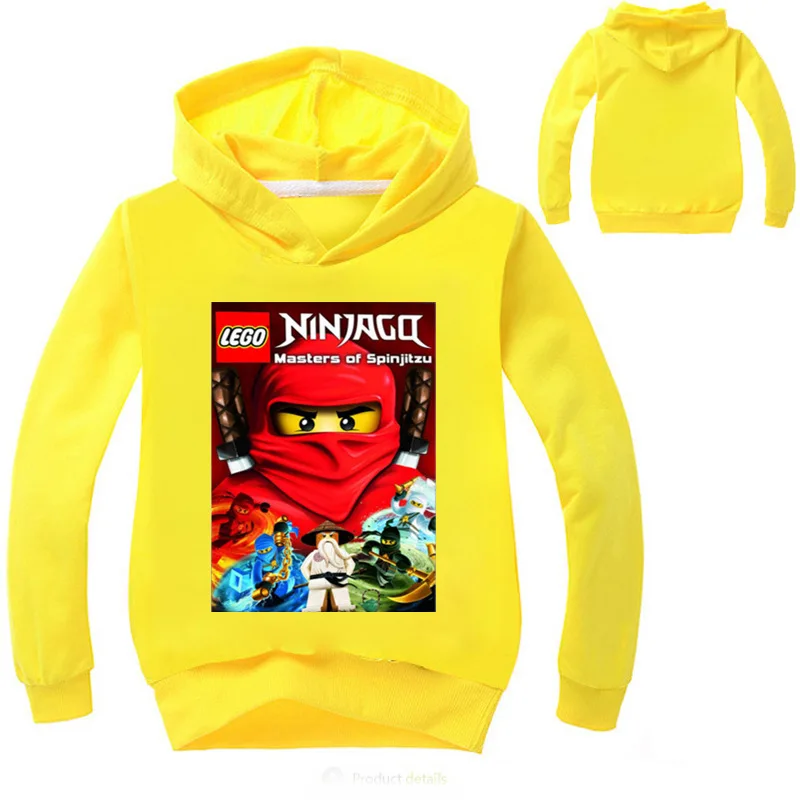 boys Ninja Ninjago Long Sleeve Hooded Sweatshirt Long Sleeve cartoon Cotton Pullover Hoodies Cartoon Student Tracksuit