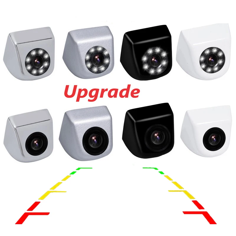 

Car Backup Camera Metal HD Reverse Camera Mini Front view / Rear View Cameras 8 LEDs Lights Night Vision Waterproof IP68 Level